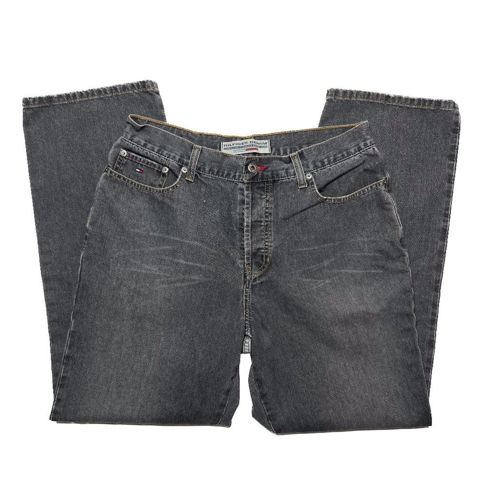 Tommy Hilfiger Vintage JYD Jeans Relaxed Straight Leg Denim Gray Men's 34/32